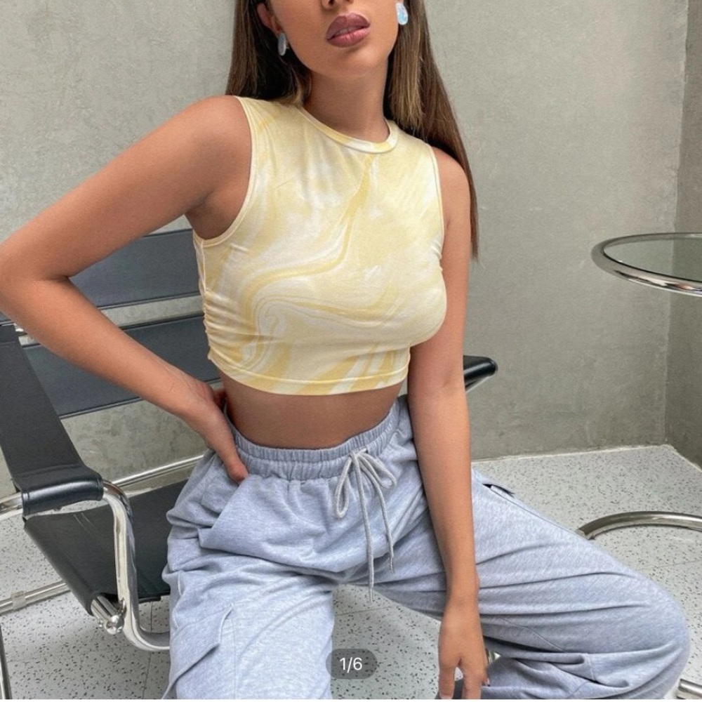 Splash Print Crop Top